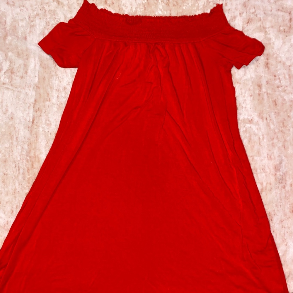 💗 3/$20 red off the shoulder shift dress